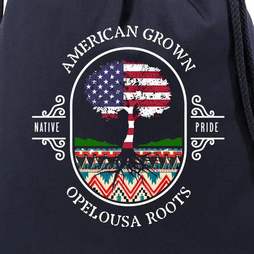 American Grown With Opelousa Tribe Roots Native Indian Pride Gift Drawstring Bag