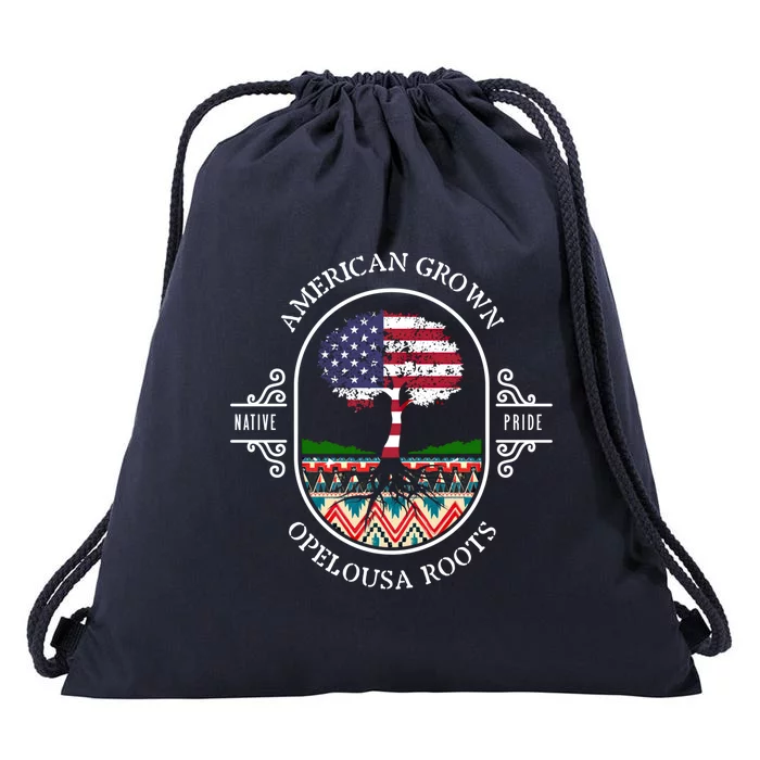 American Grown With Opelousa Tribe Roots Native Indian Pride Gift Drawstring Bag