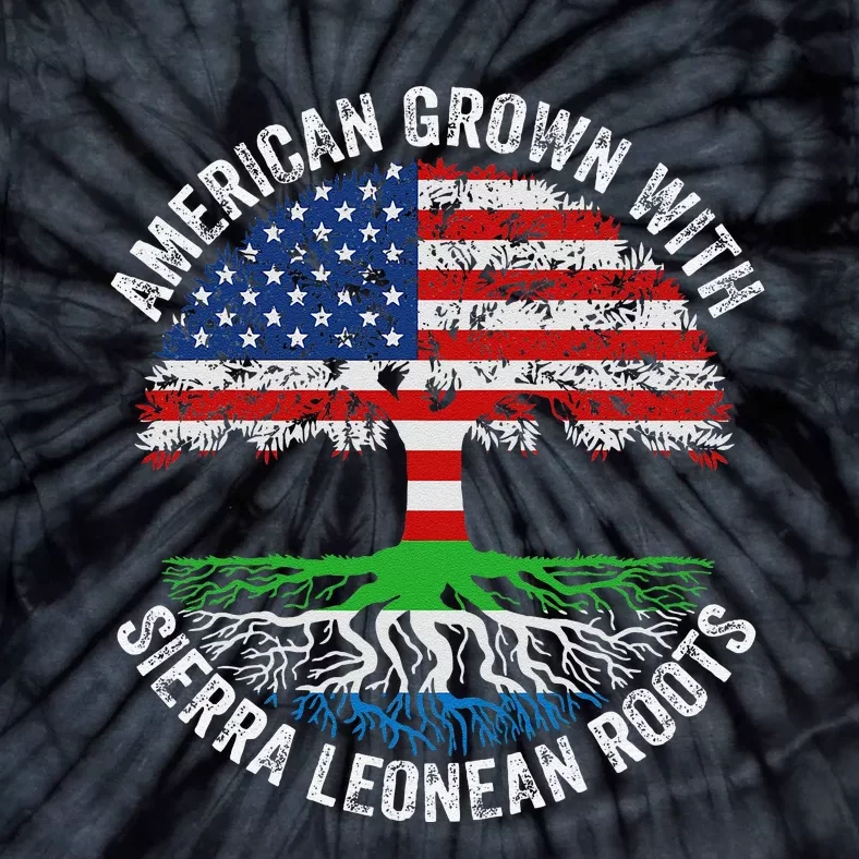 American Grown With Sierra Leonean Roots Sierra Leone Flag Tie-Dye T-Shirt