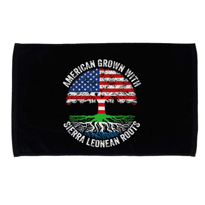 American Grown With Sierra Leonean Roots Sierra Leone Flag Microfiber Hand Towel