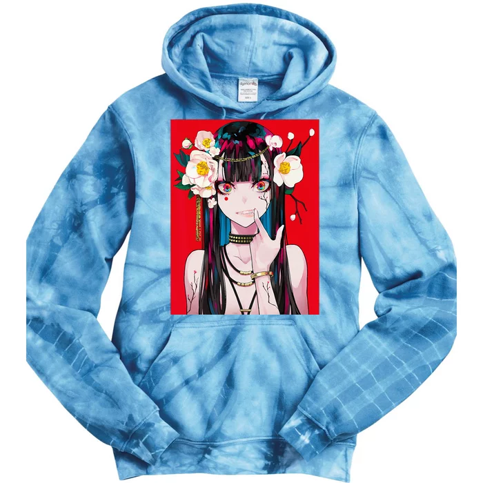 Anime Girl Waifu Japanese Aesthetic Kawaii Otaku Weeb Tie Dye Hoodie