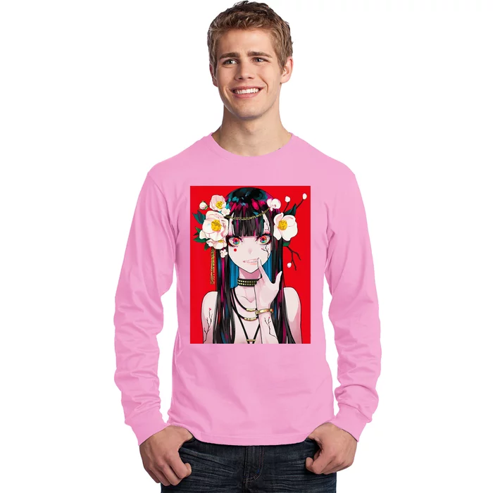 Anime Girl Waifu Japanese Aesthetic Kawaii Otaku Weeb Long Sleeve Shirt