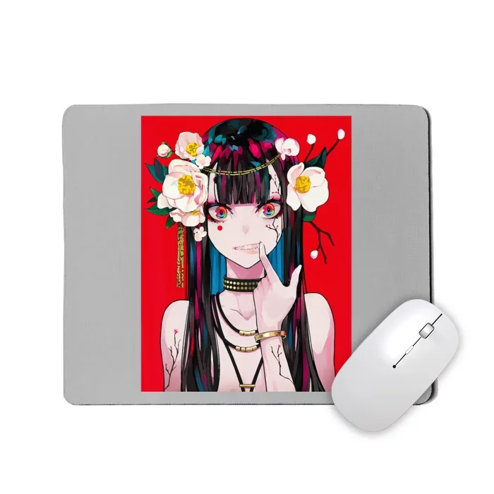 Anime Girl Waifu Japanese Aesthetic Kawaii Otaku Weeb Mousepad