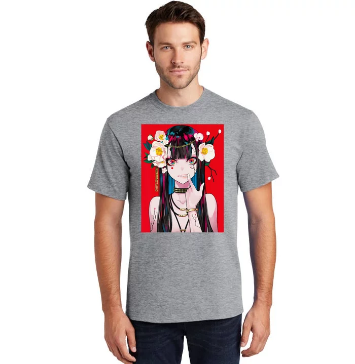 Anime Girl Waifu Japanese Aesthetic Kawaii Otaku Weeb Tall T-Shirt