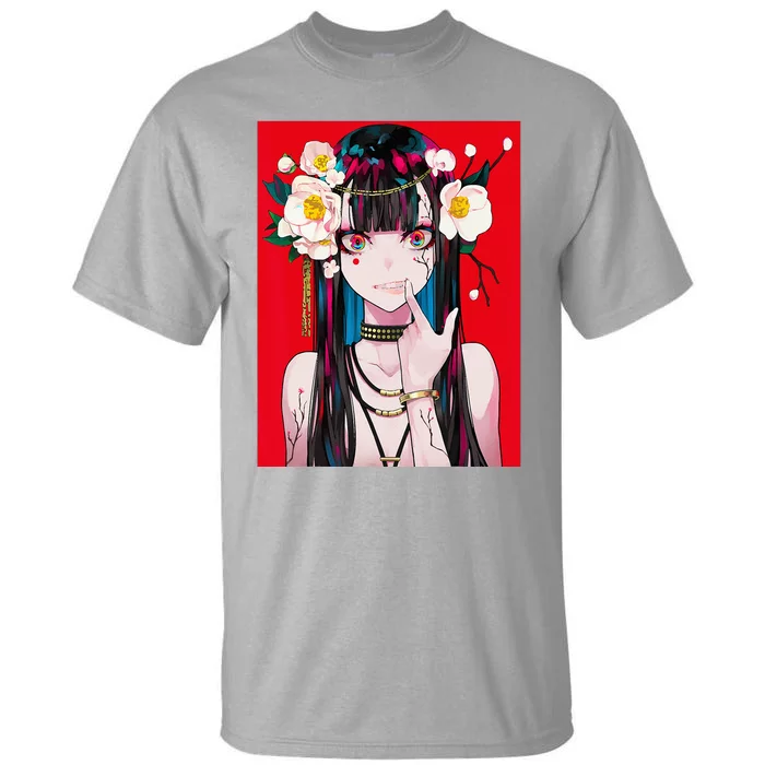 Anime Girl Waifu Japanese Aesthetic Kawaii Otaku Weeb Tall T-Shirt