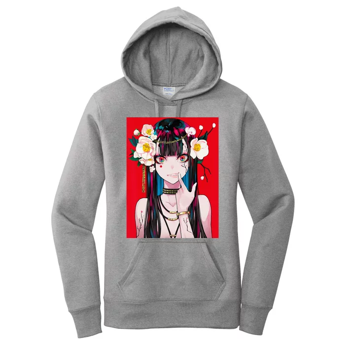 Anime Girl Waifu Japanese Aesthetic Kawaii Otaku Weeb Women's Pullover Hoodie