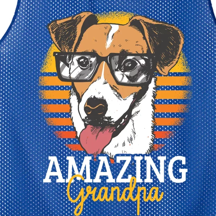 Amazing Grandpa With A Dog Gift Mesh Reversible Basketball Jersey Tank