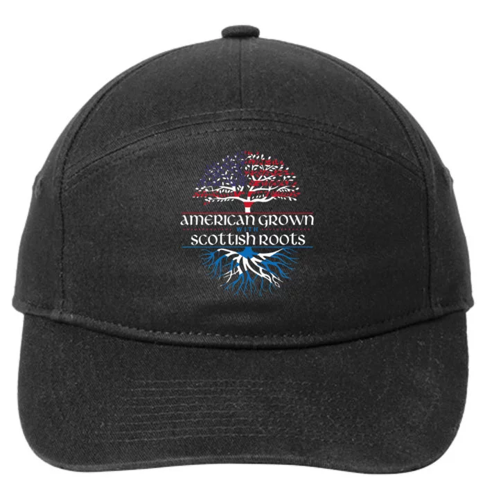 American Grown with Scottish Roots Scotland Pride Heritage 7-Panel Snapback Hat