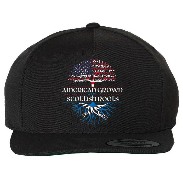 American Grown with Scottish Roots Scotland Pride Heritage Wool Snapback Cap