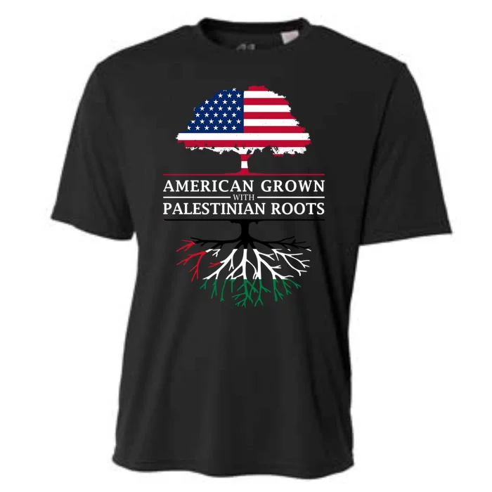 American Grown With Palestinian Roots Palestine Gift Cooling Performance Crew T-Shirt