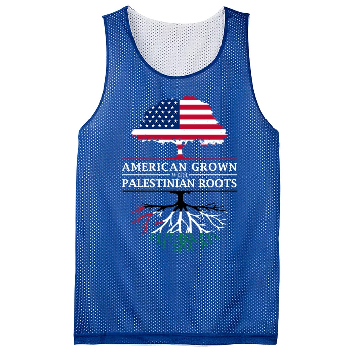 American Grown With Palestinian Roots Palestine Gift Mesh Reversible Basketball Jersey Tank