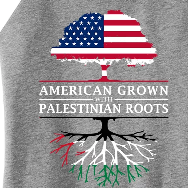 American Grown With Palestinian Roots Palestine Gift Women’s Perfect Tri Rocker Tank