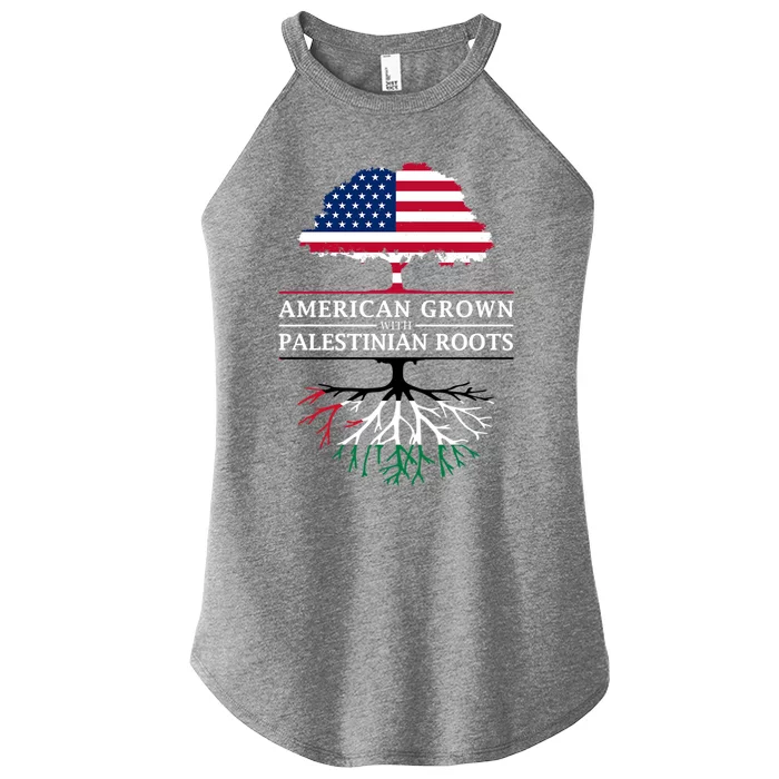 American Grown With Palestinian Roots Palestine Gift Women’s Perfect Tri Rocker Tank