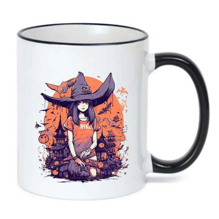 Anime Girl Witch Hat Halloween Costume Otaku Black Color Changing Mug