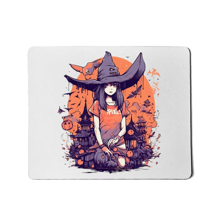 Anime Girl Witch Hat Halloween Costume Otaku Mousepad