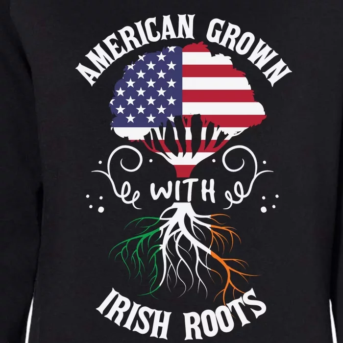 American Grown With Irish Roots Womens California Wash Sweatshirt