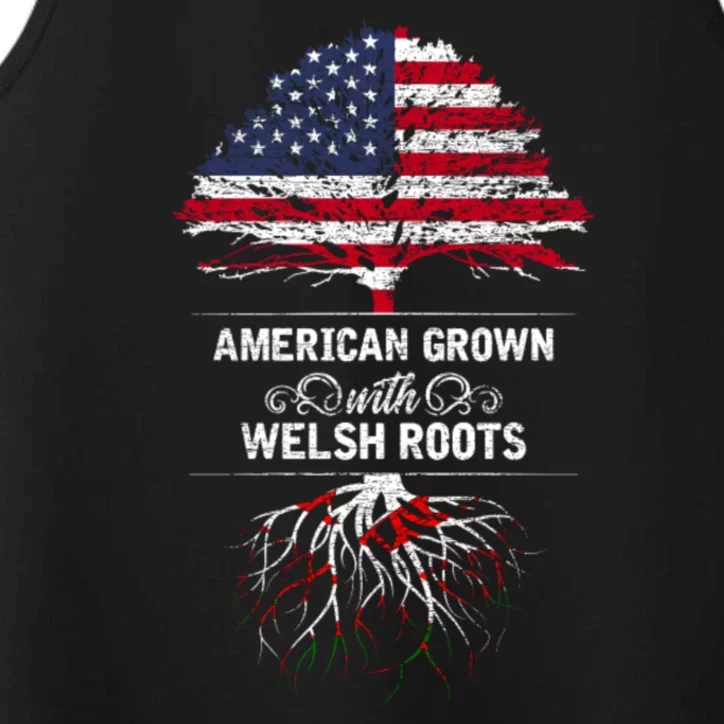 American Grown With Welsh Roots Funny Performance Tank