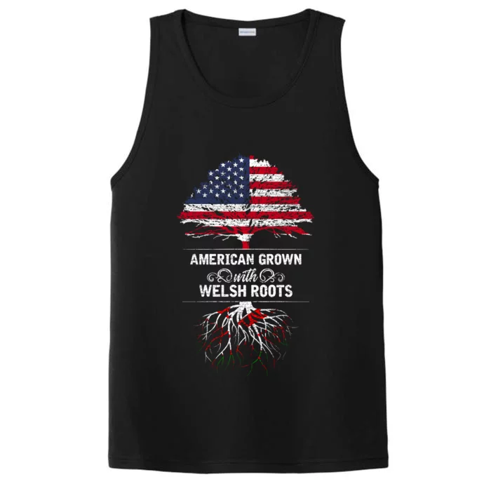 American Grown With Welsh Roots Funny Performance Tank