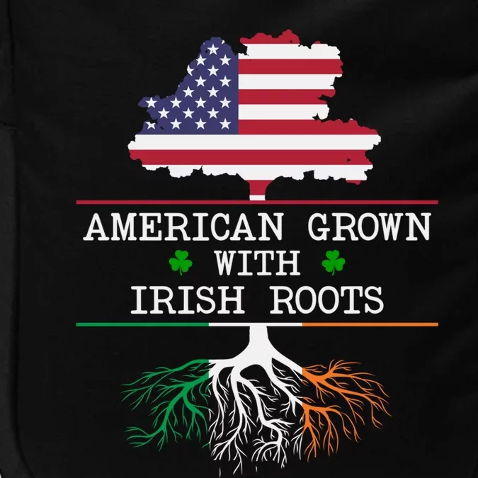 American Grown With Irish Roots St Patricks Day Gift Impact Tech Backpack