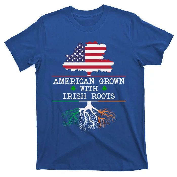 American Grown With Irish Roots St Patricks Day Gift T-Shirt