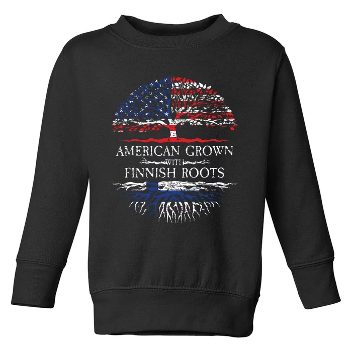 American Grown With Finnish Roots Finland Toddler Sweatshirt