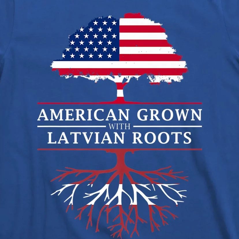 American Grown With Latvian Roots Gift Latvia Meaningful Gift T-Shirt