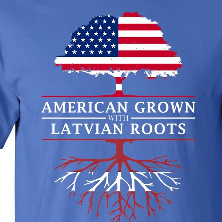 American Grown With Latvian Roots Gift Latvia Meaningful Gift Tall T-Shirt