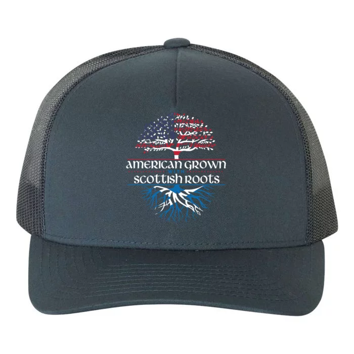 American Grown With Scottish Roots Cool Gift Scotland Pride Heritage Great Gift Yupoong Adult 5-Panel Trucker Hat