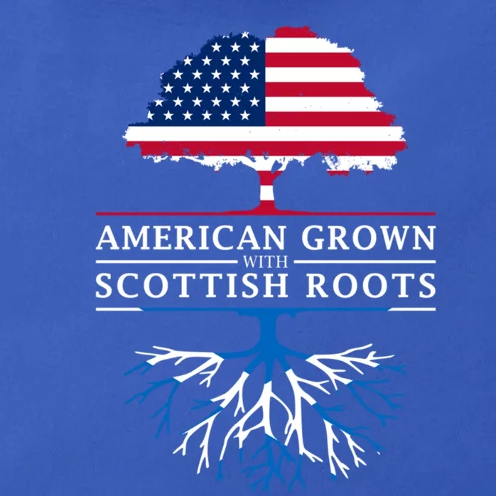 American Grown With Scottish Roots Meaningful Gift Scotland Funny Gift Zip Tote Bag