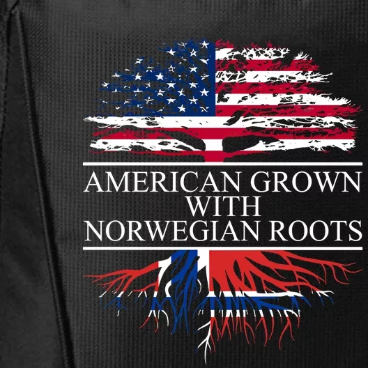 American Grown With Norwegian Roots Gift City Backpack