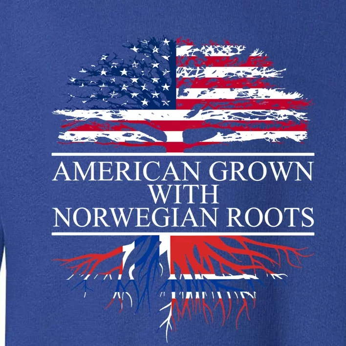 American Grown With Norwegian Roots Gift Toddler Sweatshirt