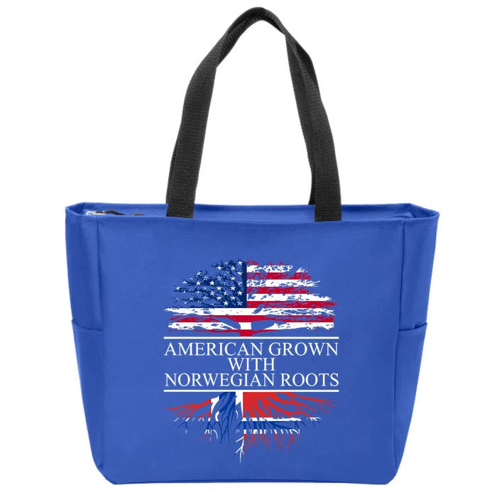 American Grown With Norwegian Roots Gift Zip Tote Bag