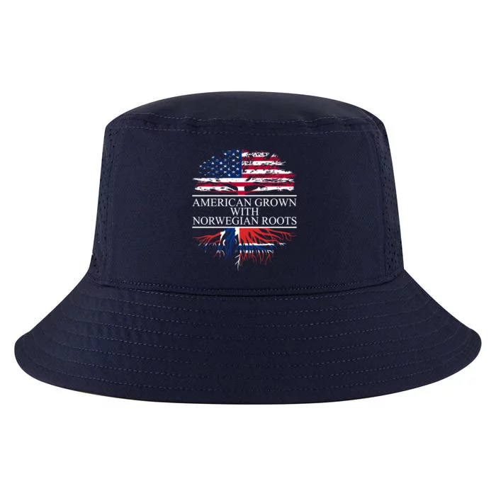 American Grown With Norwegian Roots Gift Cool Comfort Performance Bucket Hat