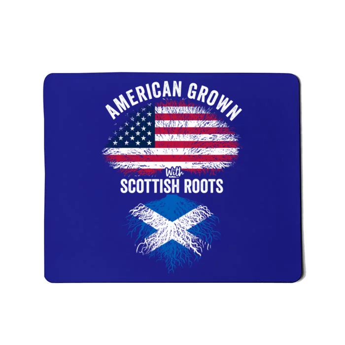 American Grown With Scottish Roots Usa Scotland Flag Cool Gift Mousepad