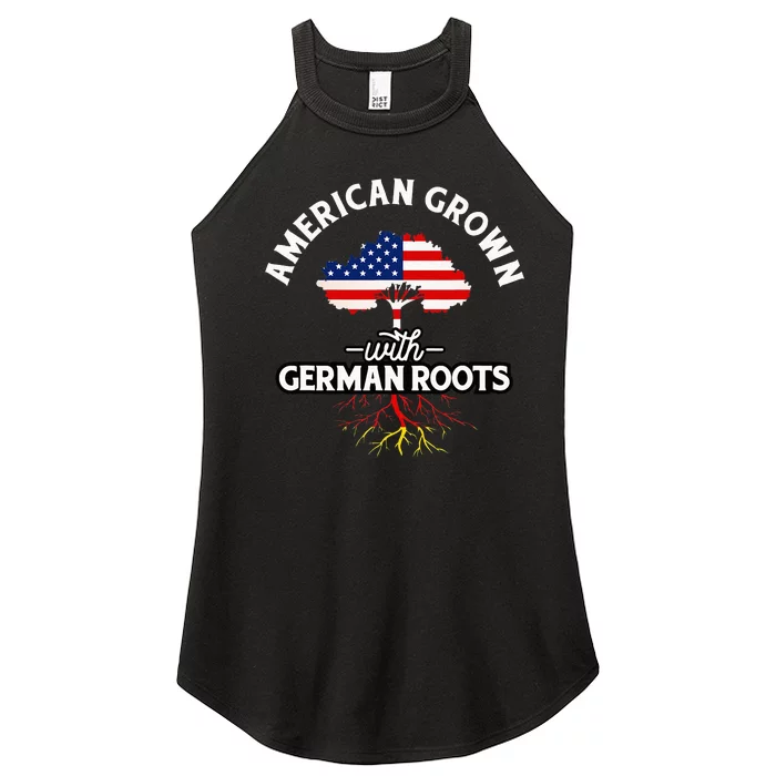 American Grown With German Roots German Heritage Germany Women’s Perfect Tri Rocker Tank