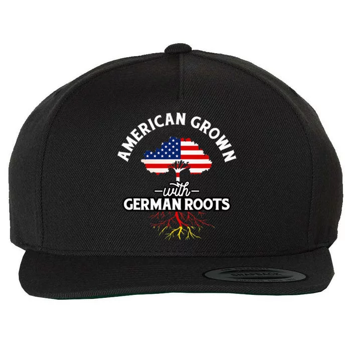 American Grown With German Roots German Heritage Germany Wool Snapback Cap