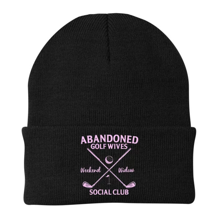 Abandoned Golf Wives Social Club Funny Golfer Golfing Player Knit Cap Winter Beanie