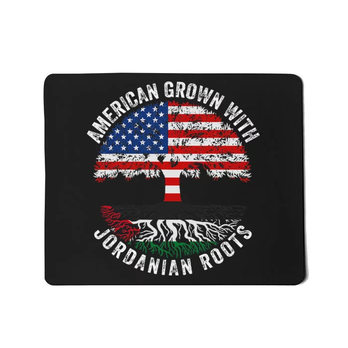 American Grown With Jordanian Roots Jordan Flag Mousepad