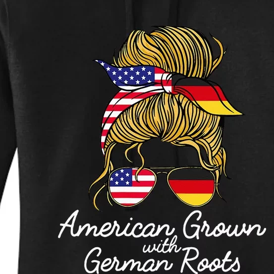 American Grown With German Roots Germany And USA Flag Women's Pullover Hoodie