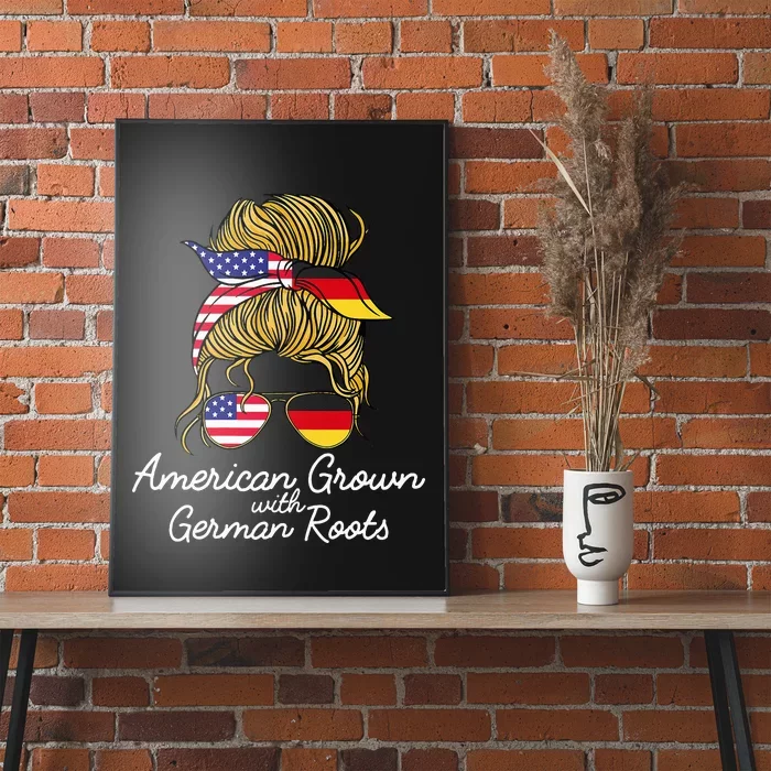 American Grown With German Roots Germany And USA Flag Poster