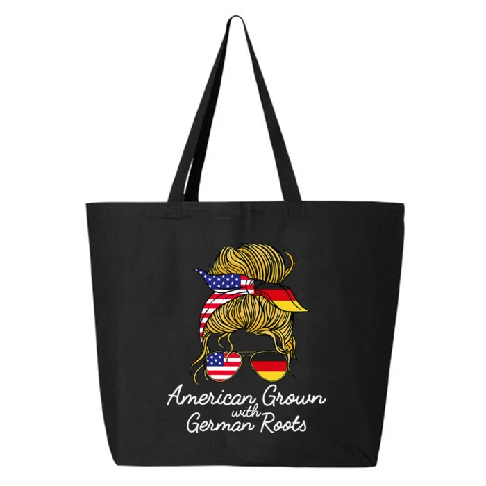 American Grown With German Roots Germany And USA Flag 25L Jumbo Tote