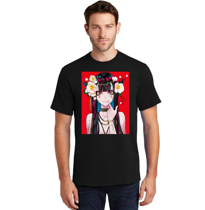 Anime Girl Waifu Japanese Aesthetic Kawaii Otaku Weeb Tall T-Shirt