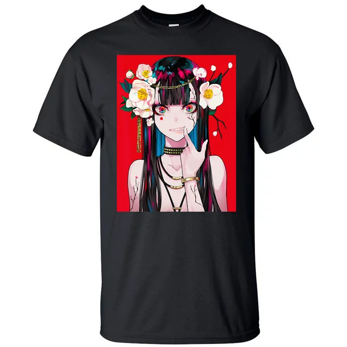 Anime Girl Waifu Japanese Aesthetic Kawaii Otaku Weeb Tall T-Shirt