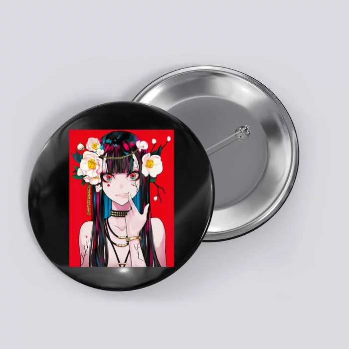 Anime Girl Waifu Japanese Aesthetic Kawaii Otaku Weeb Button