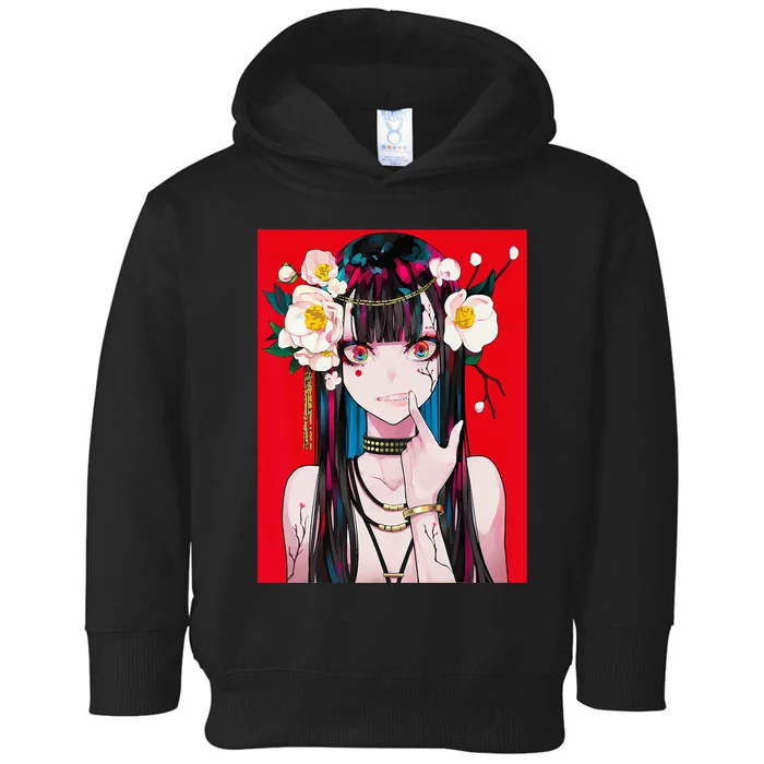 Anime Girl Waifu Japanese Aesthetic Kawaii Otaku Weeb Toddler Hoodie