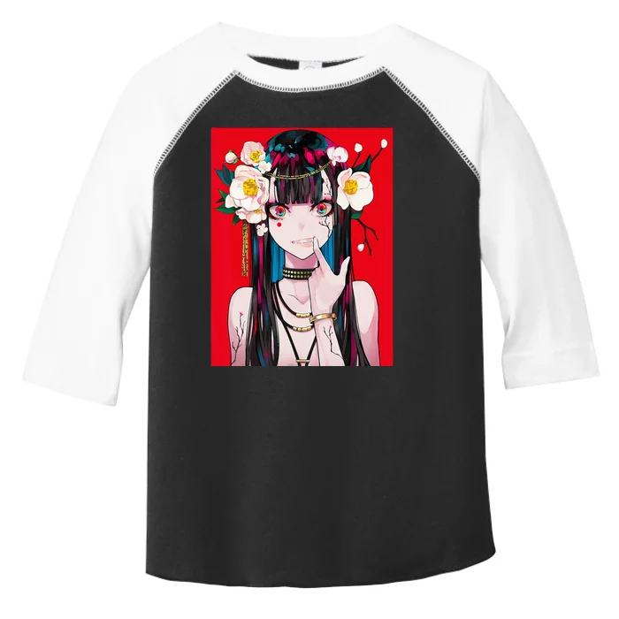 Anime Girl Waifu Japanese Aesthetic Kawaii Otaku Weeb Toddler Fine Jersey T-Shirt