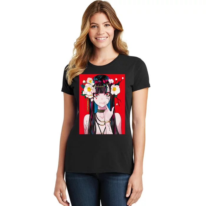 Anime Girl Waifu Japanese Aesthetic Kawaii Otaku Weeb Women's T-Shirt