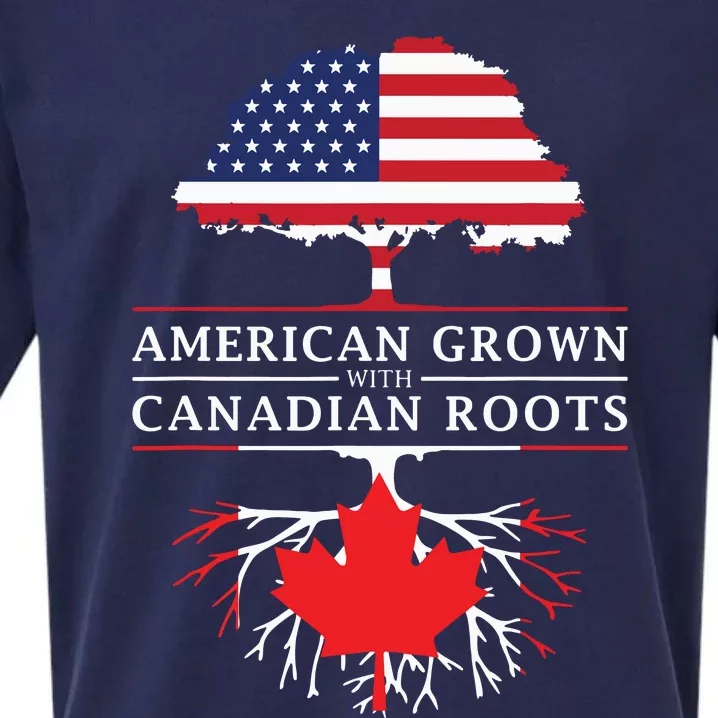 American Grown With Canadian Roots Canada Sueded Cloud Jersey T-Shirt