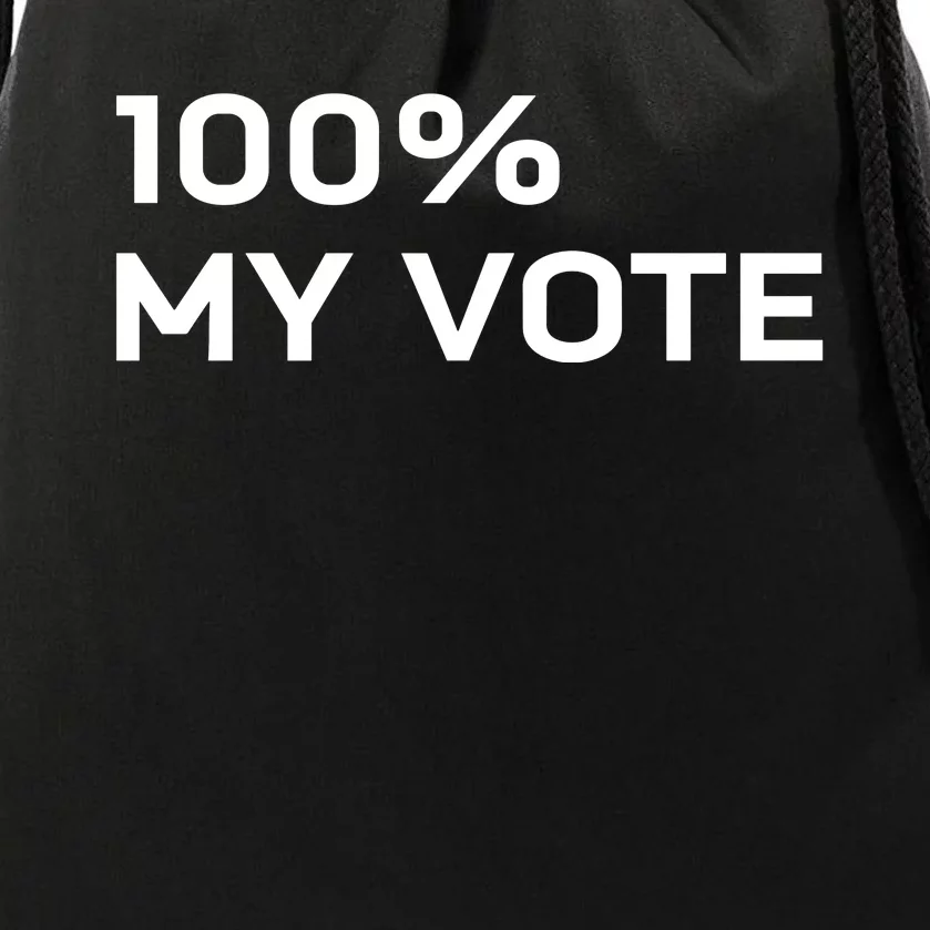 Amanda Gorman Wearing 100% My Vote Drawstring Bag