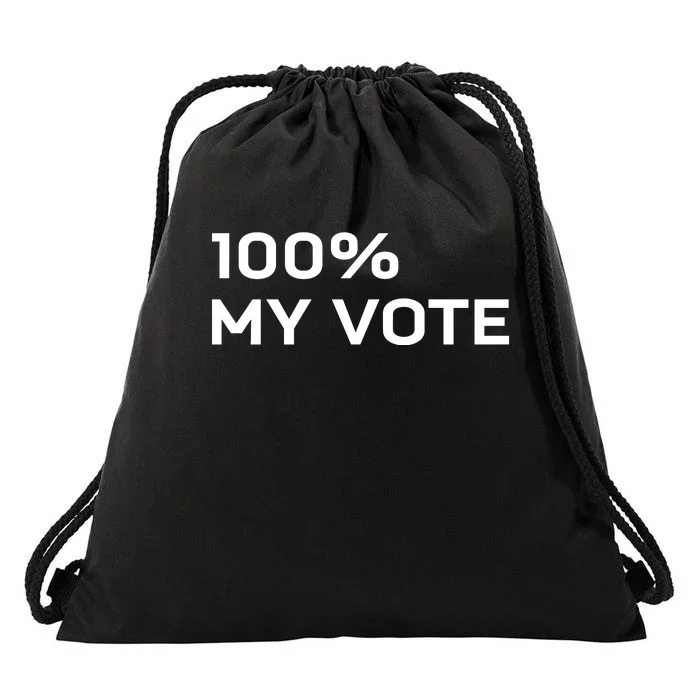 Amanda Gorman Wearing 100% My Vote Drawstring Bag